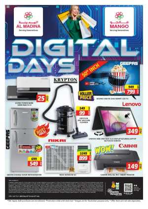 Digital days In Al Madina Hypermarket Dubai,Abu Dhabi,Sharjah / Ajman,Al Ain,Fujairah,Ras al Khaimah,Umm al Quwain