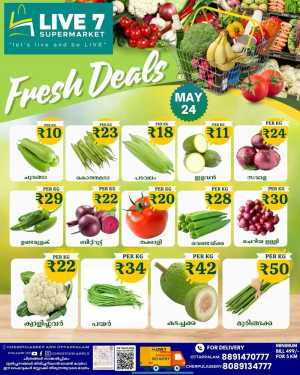 Fresh Market Deals! In Live7 Supermarket Palakkad