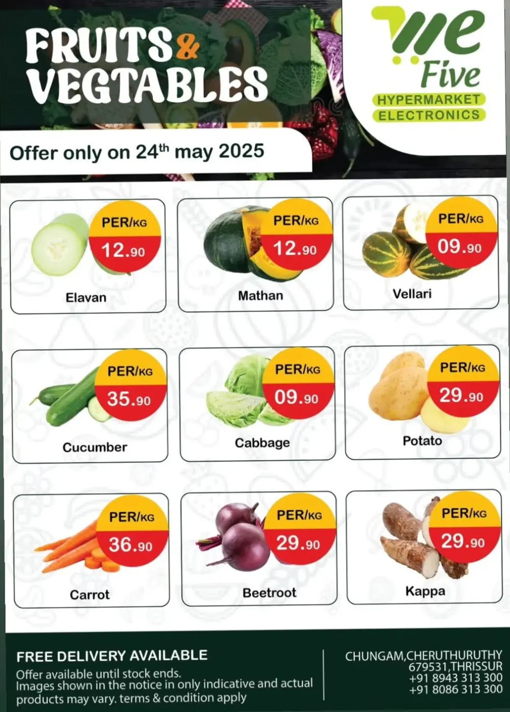 Fruits and Vegetables Offers! In We Five Hypermarket undefined
