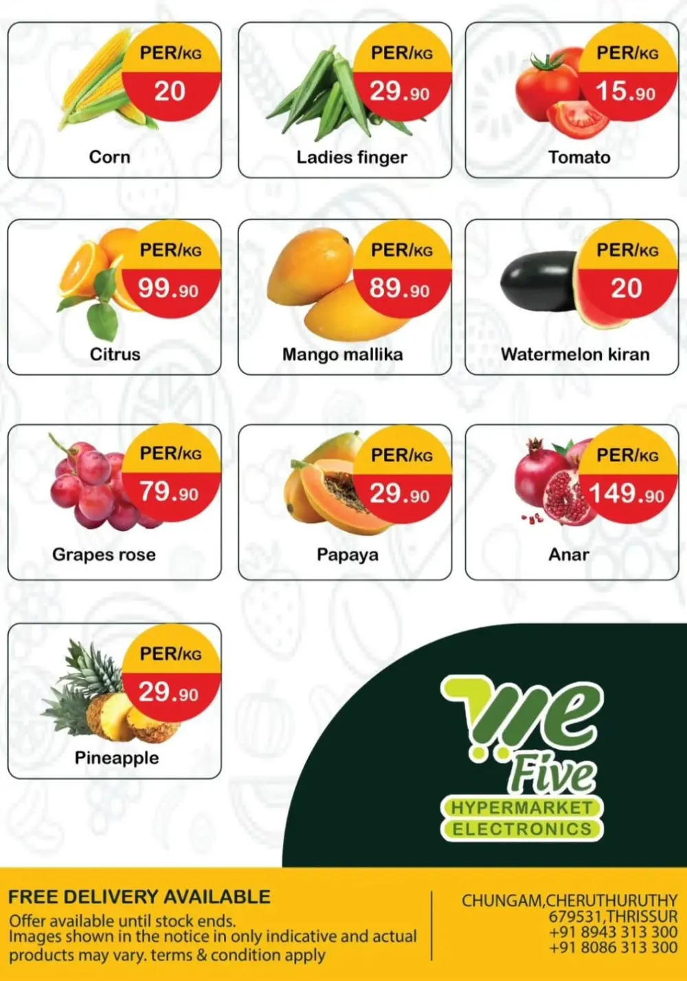 Fruits and Vegetables Offers! In We Five Hypermarket undefined