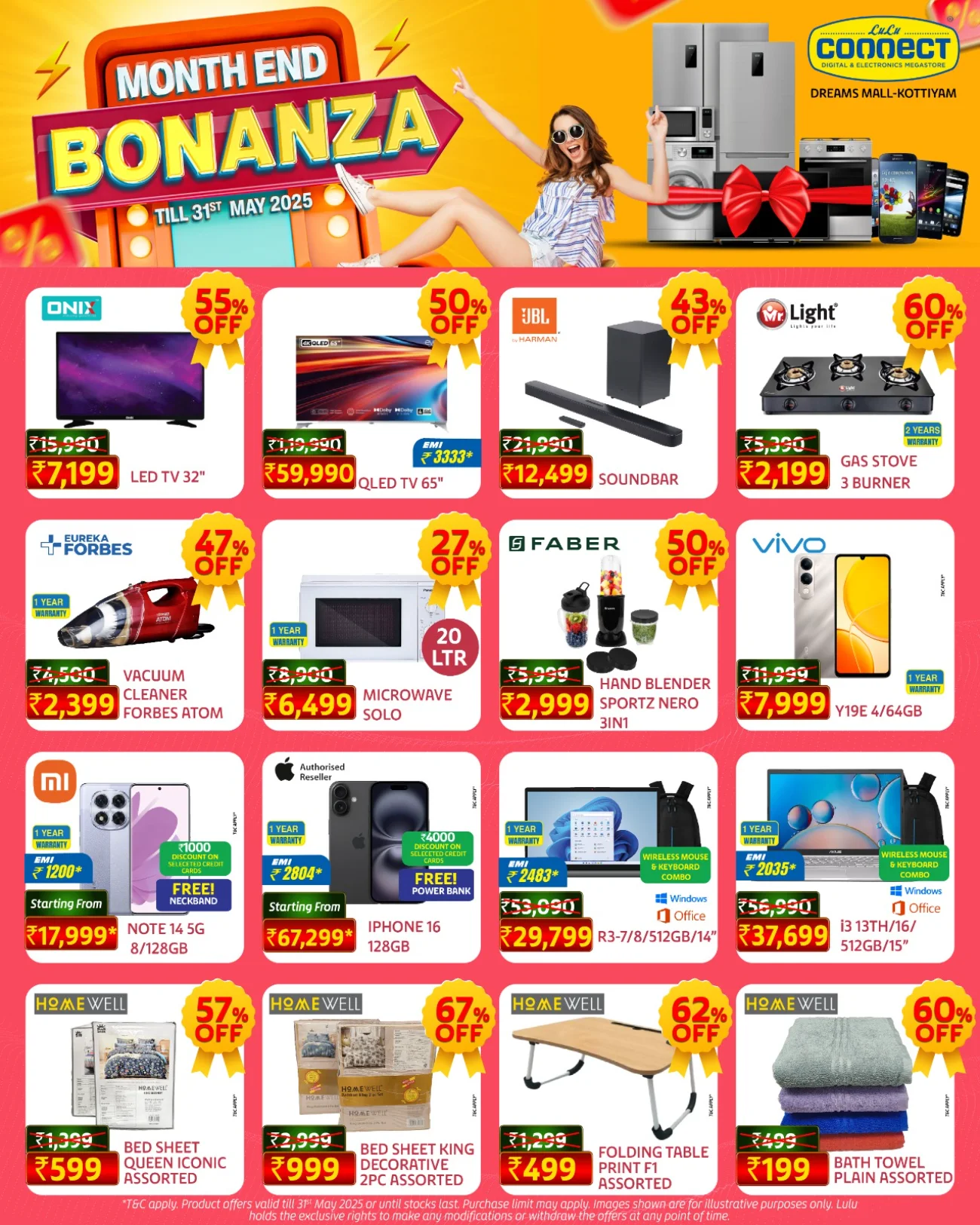Month End Bonanza Sale - Up to 60% OFF In Lulu Hypermarket Kollam