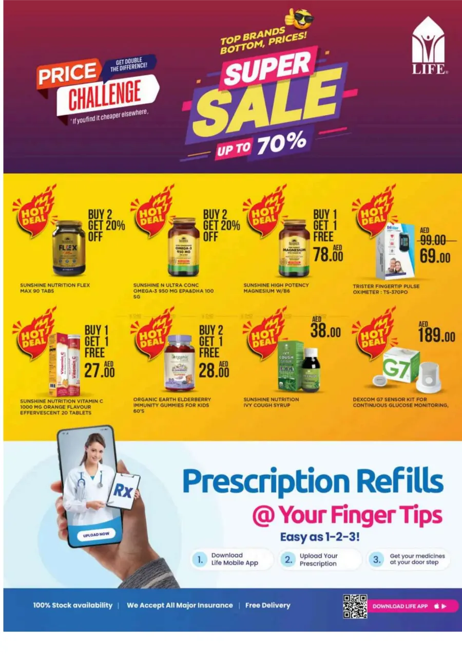 Super Sale Up To 70% In LIFE Pharmacy Ras al Khaimah