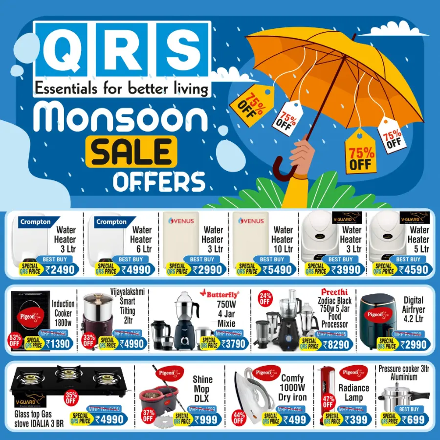 Monsoon Season Sale In QRS Retail undefined