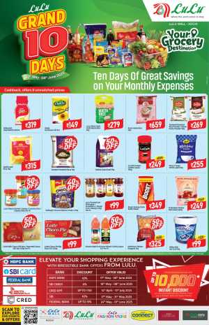 Grand 10 Days Sale: Up to 60% OFF! In Lulu Hypermarket Ernakulam