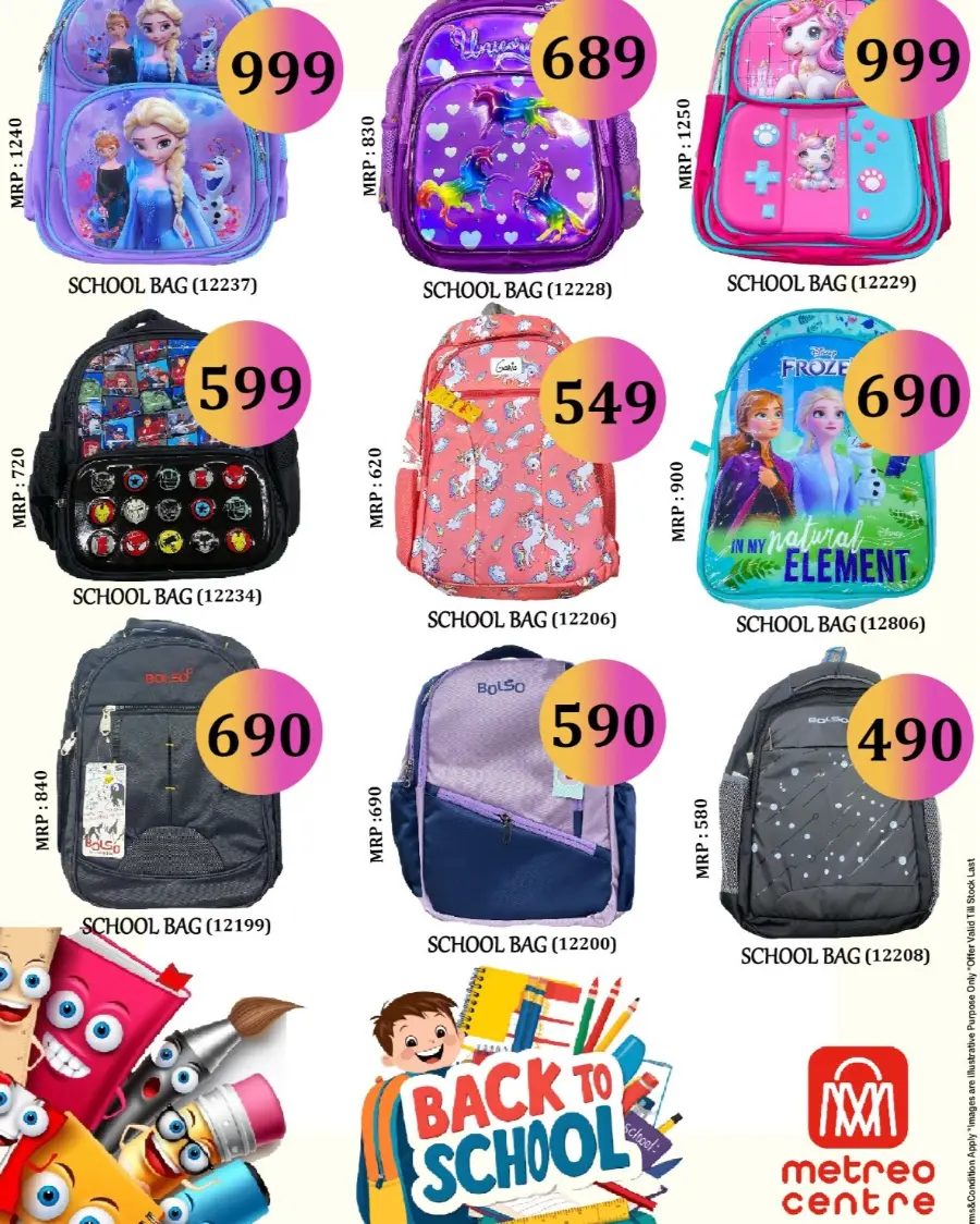 Back to School Deals on Bags & Stationery! In Metro Shoppee Hypermarket undefined