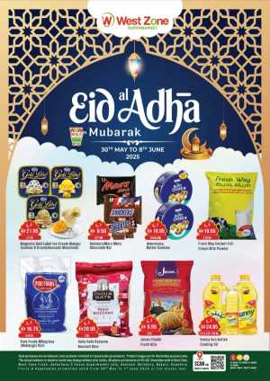 Eid Al Adha Discounts & Offers In West Zone Supermarket Dubai,Abu Dhabi,Sharjah / Ajman