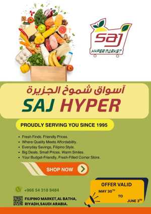 Weekly Offers In SAJ Hypermarket Riyadh