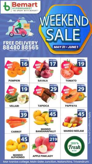 Hot Weekend Deals Inside In Bemart Hypermarket Trivandrum