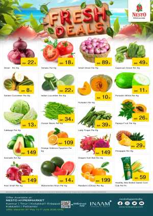 Fresh Fruits & Vegetables - Lowest Prices Guaranteed! In Nesto Easy Calicut,Palakkad