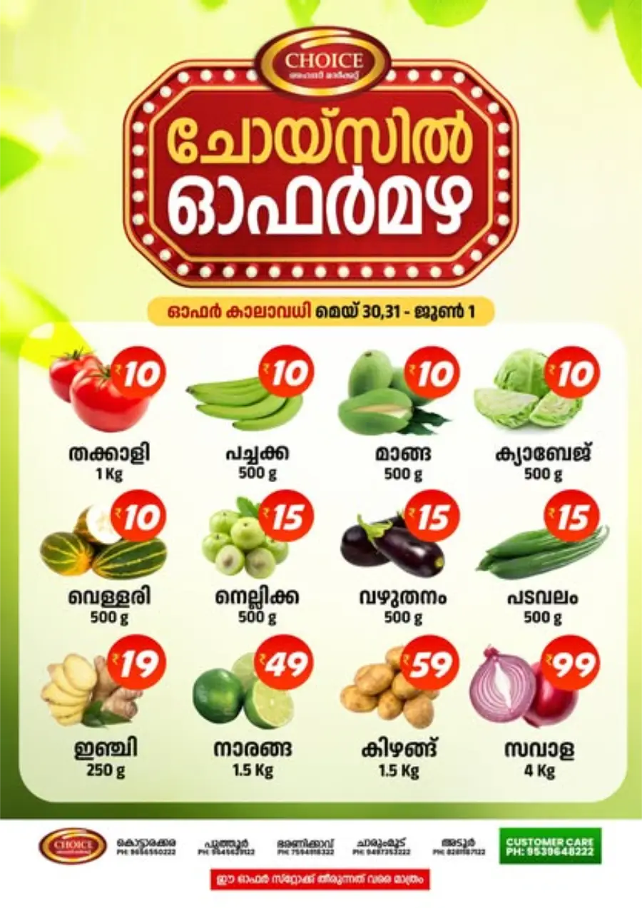 Weekend Biggest Offer In Choice Hypermarket Kollam
