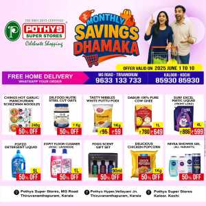 Monthly Savings Dhamaka – Up to 50% OFF! In Pothys Superstores Ernakulam,Trivandrum