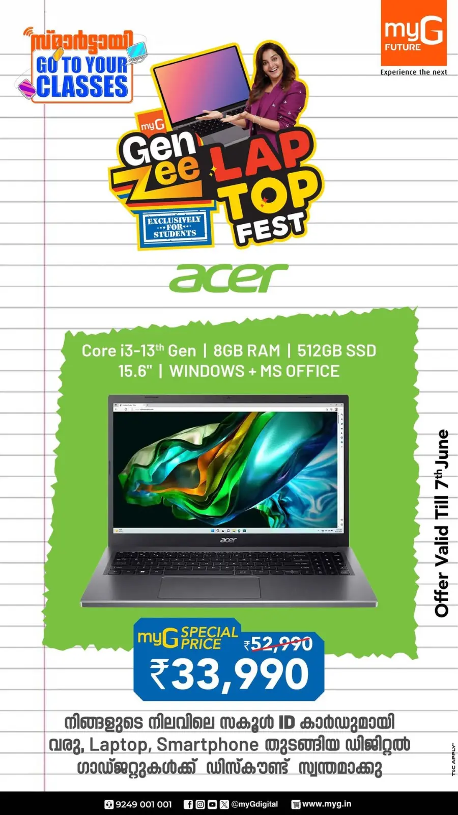 Laptop Fest Deals In myG Future Thrissur