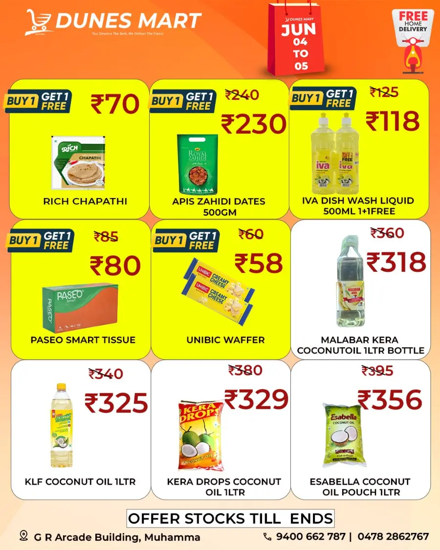 Mid Week Deals In Dunes Mart Alappuzha
