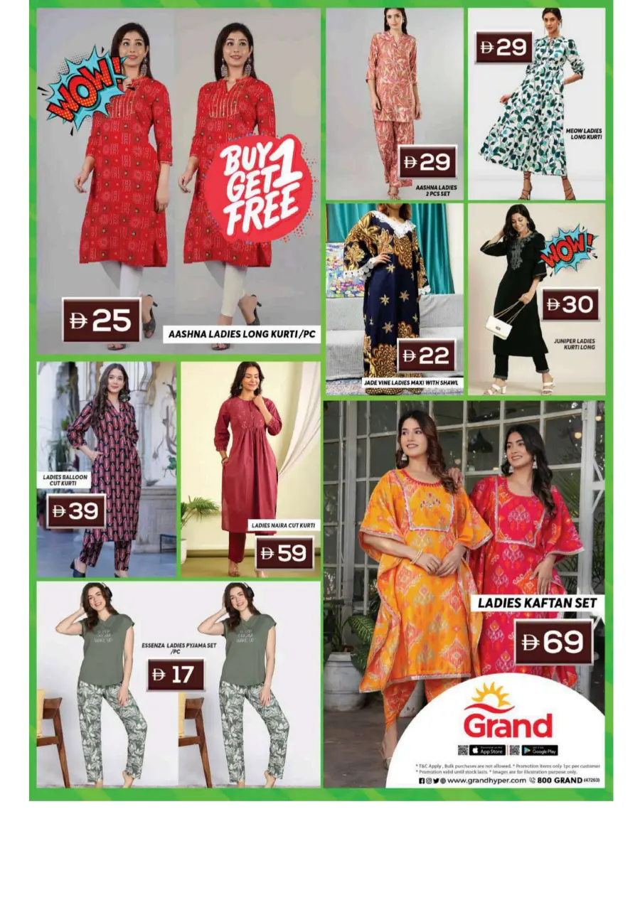 Fashion Sale – Up to 50% OFF In Grand Hypermarket Sharjah / Ajman