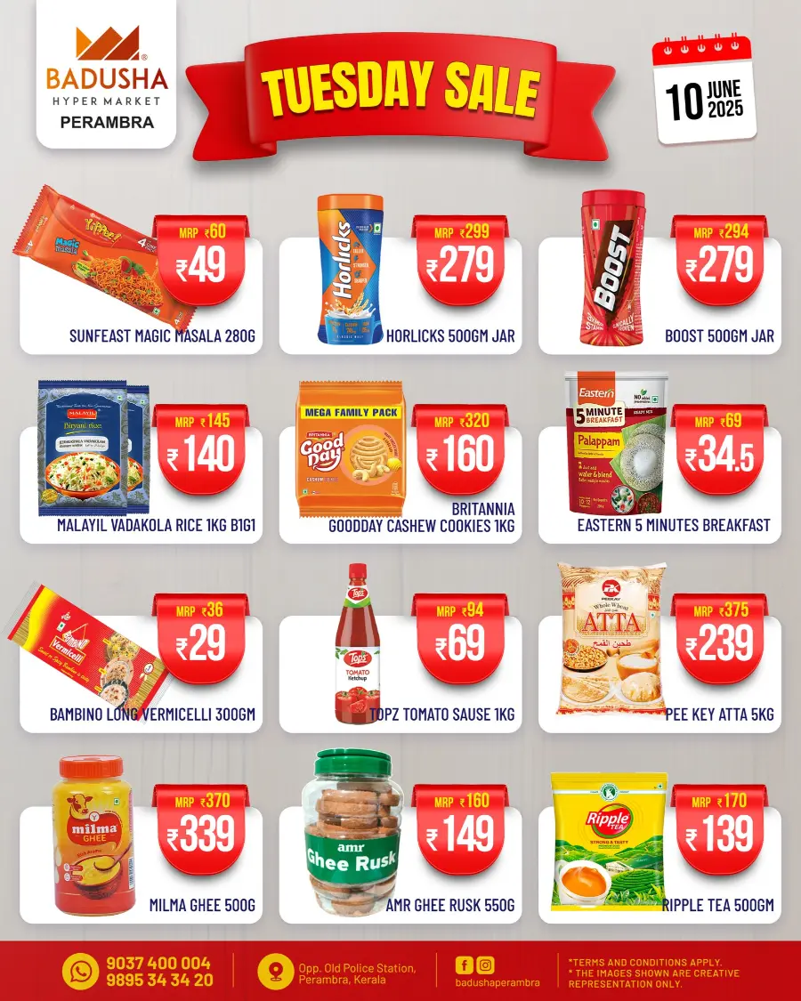 Tuesday Offer In Badusha Hypermarket Calicut