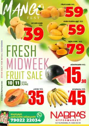 Mid Week Fruit Sale In Nabras Hypermarket Kannur