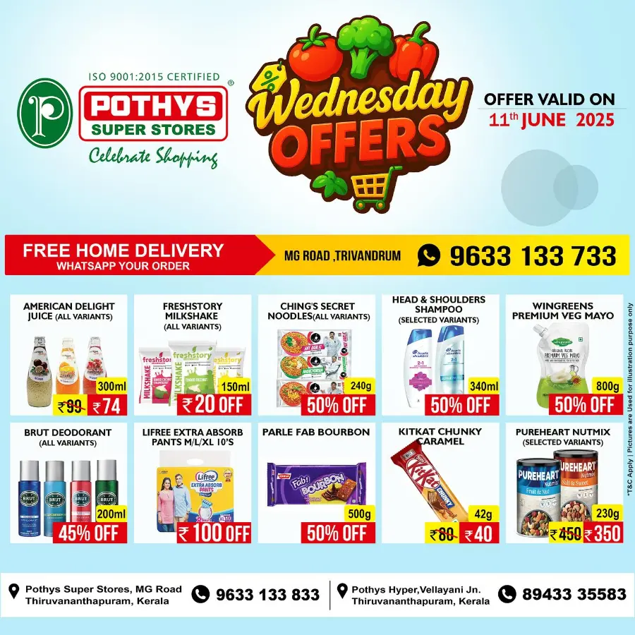 Wednesday Deal In Pothys Superstores Trivandrum