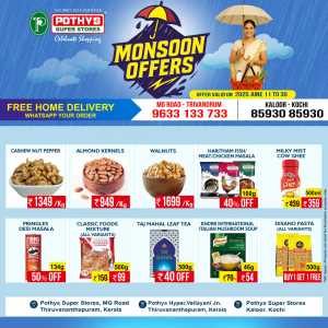 Monsoon offer In Pothys Superstores Ernakulam,Trivandrum