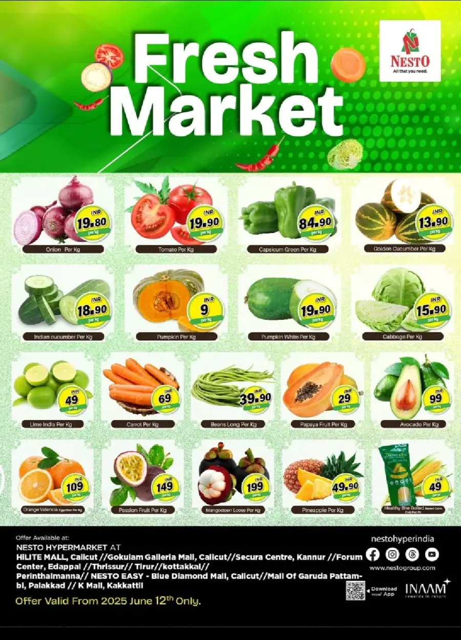 Fresh Market In Nesto Hypermarket Thrissur