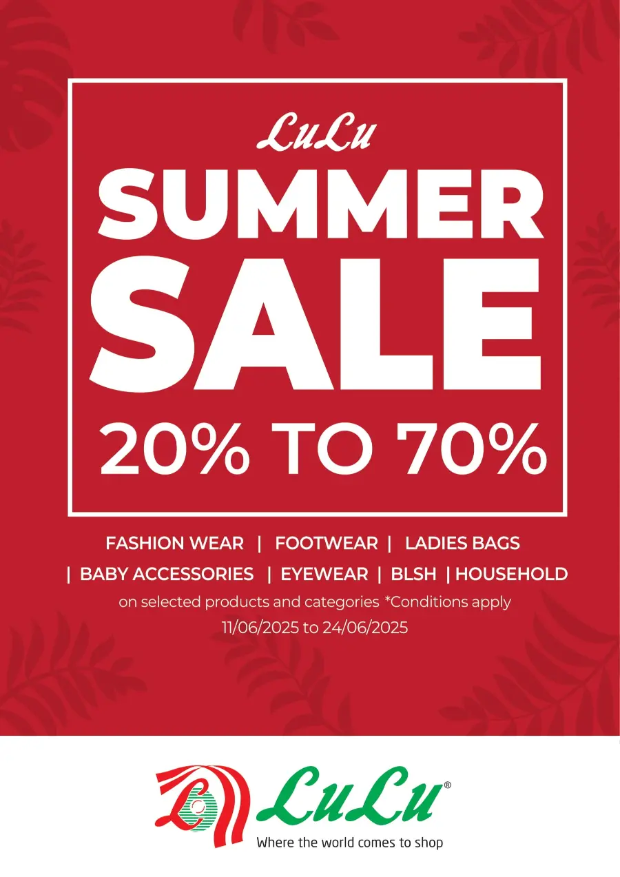 Summer Sale – 20% to 70% OFF! In Lulu Hypermarket Makkah