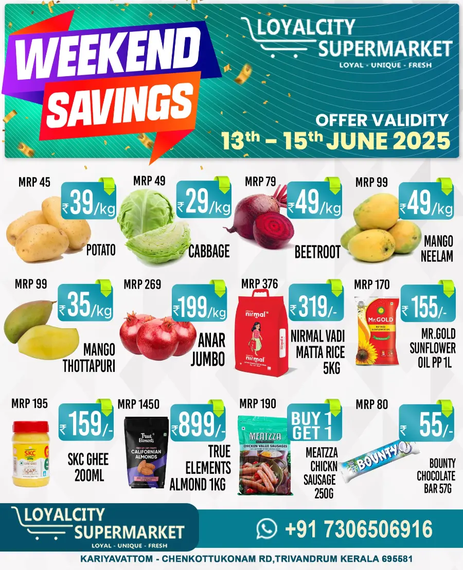 Weekend Savings In Loyalcity Supermarket Trivandrum