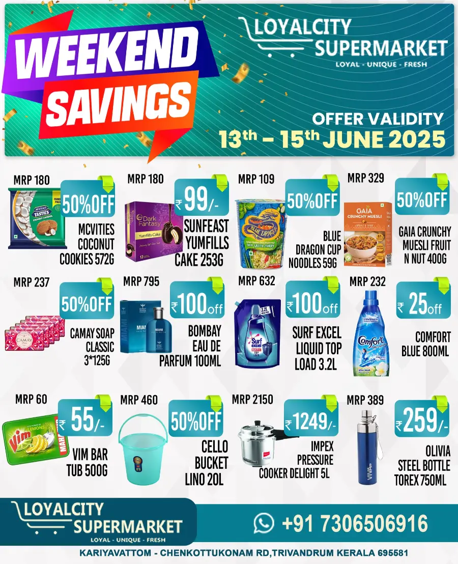 Weekend Savings In Loyalcity Supermarket Trivandrum
