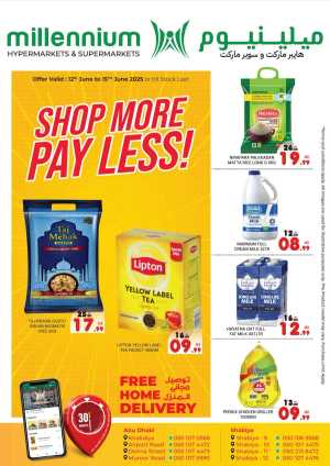 Shop More, Pay Less! In Millennium Hypermarket Abu Dhabi