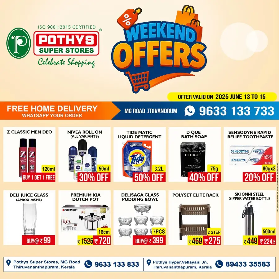 Weekend offer In Pothys Superstores Trivandrum