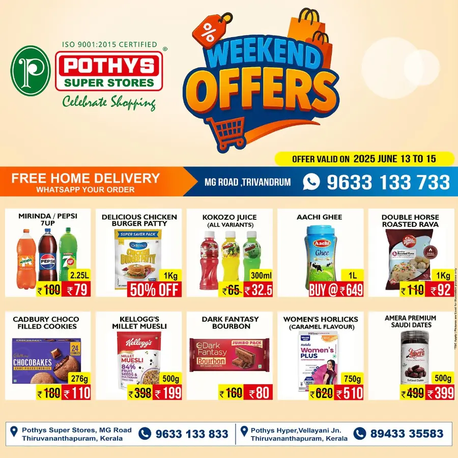 Weekend offer In Pothys Superstores Trivandrum