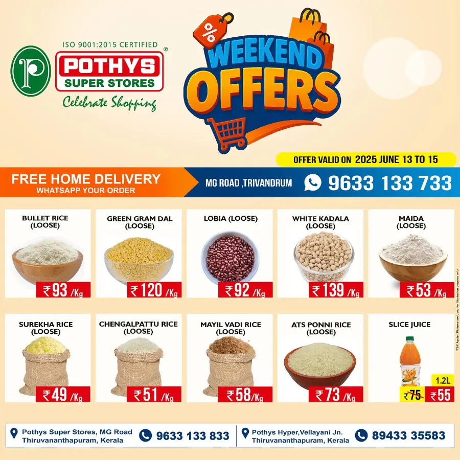 Weekend offer In Pothys Superstores Trivandrum