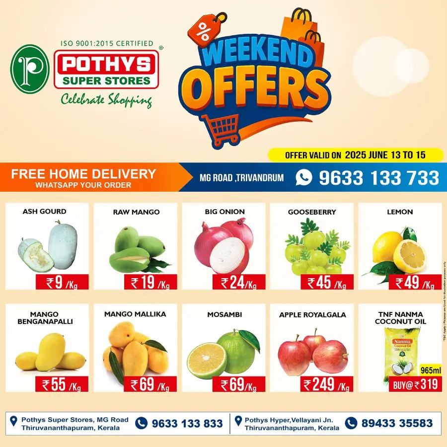 Weekend offer In Pothys Superstores Trivandrum