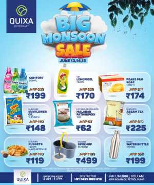 Big Mansoon Sales In QUIXA Hypermart Kollam