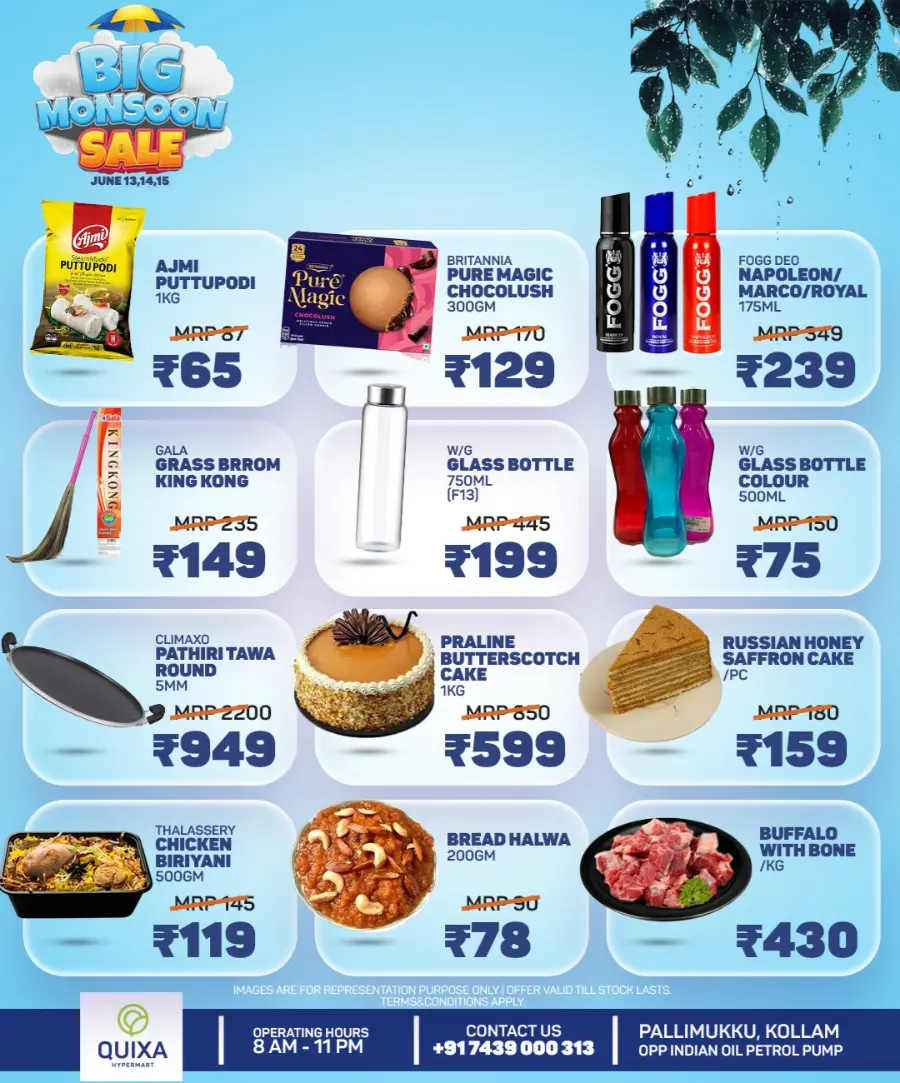 Big Mansoon Sales In QUIXA Hypermart Kollam