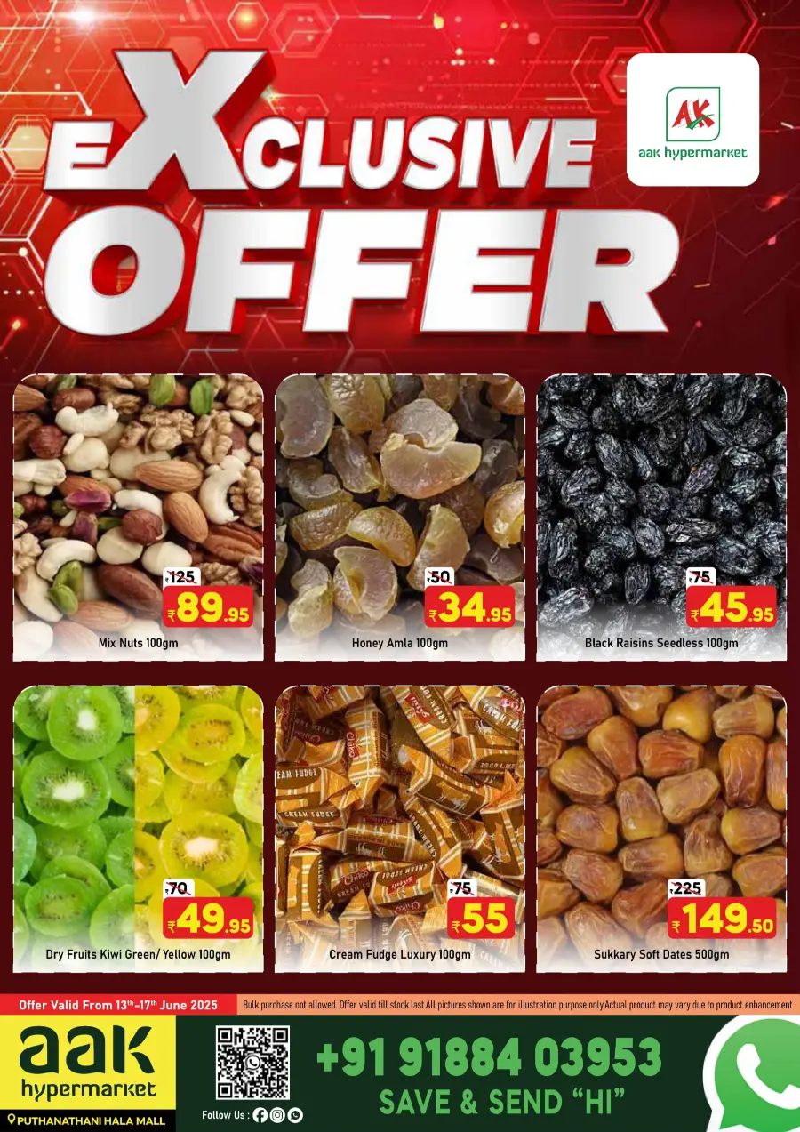 Exclusive offer In AAK Hypermarket Malappuram