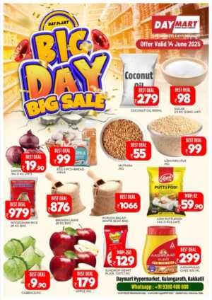 Big Day, Big Sale – Save Up to 60%! In Daymart Hypermarket Calicut