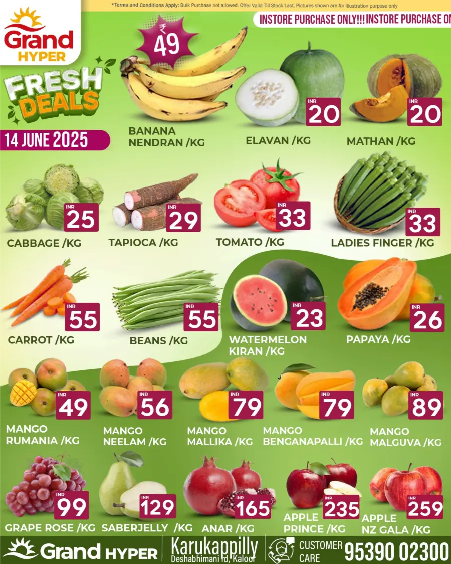 Fresh Fruits & Veggies – Big Savings Daily! In Grand Hypermarket Ernakulam