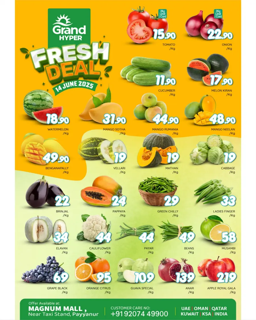 Fresh Fruits & Veggies – Big Savings Daily! In Grand Hypermarket undefined