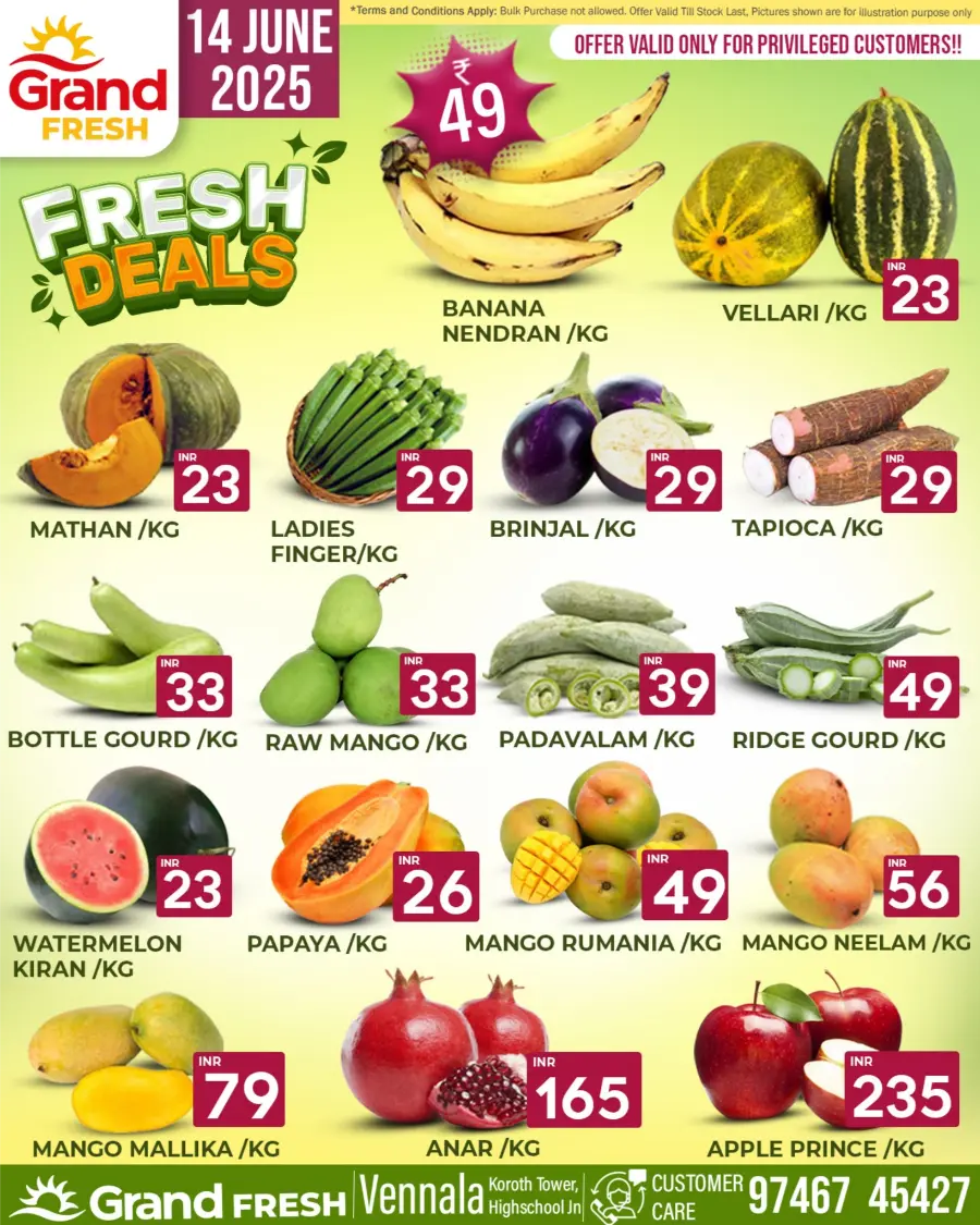 Fresh Fruits & Veggies – Big Savings Daily! In Grand Hypermarket Ernakulam