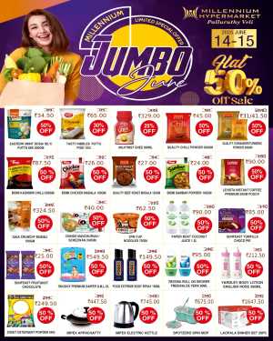 Jumbo June – Flat 50% Off Now! In Millennium Hypermarket Ernakulam
