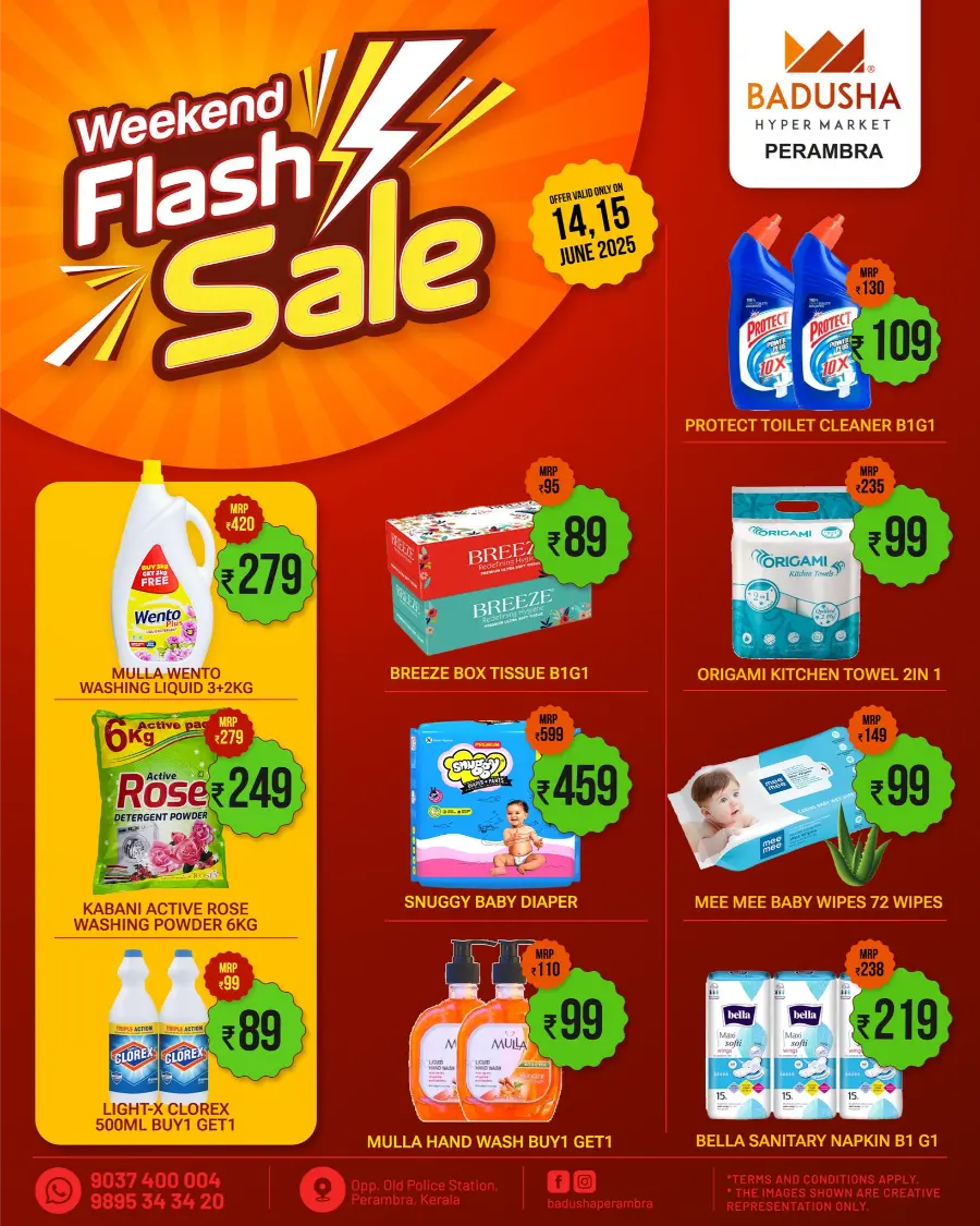 Weekend Only Flash Sale – Up to 70% OFF! In Badusha Hypermarket Calicut