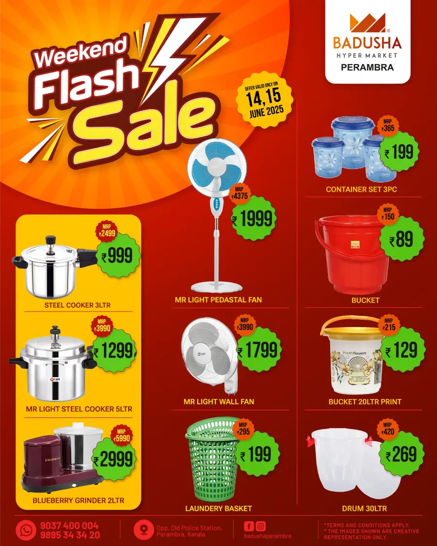 Weekend Only Flash Sale – Up to 70% OFF! In Badusha Hypermarket Calicut