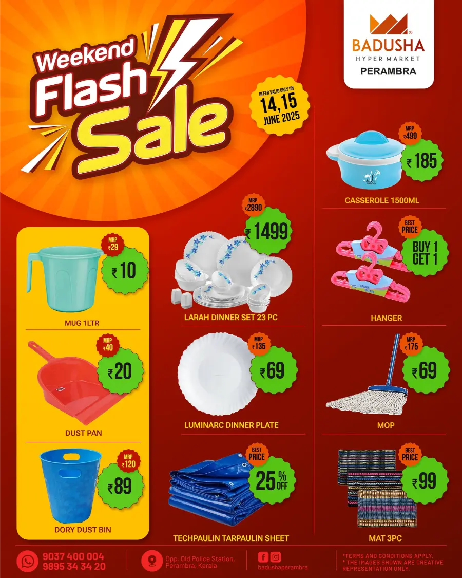 Weekend Only Flash Sale – Up to 70% OFF! In Badusha Hypermarket Calicut
