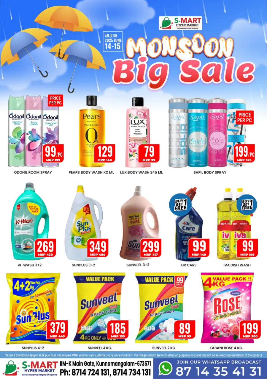 Mansoon Big Sale In S-Mart Hypermarket Calicut