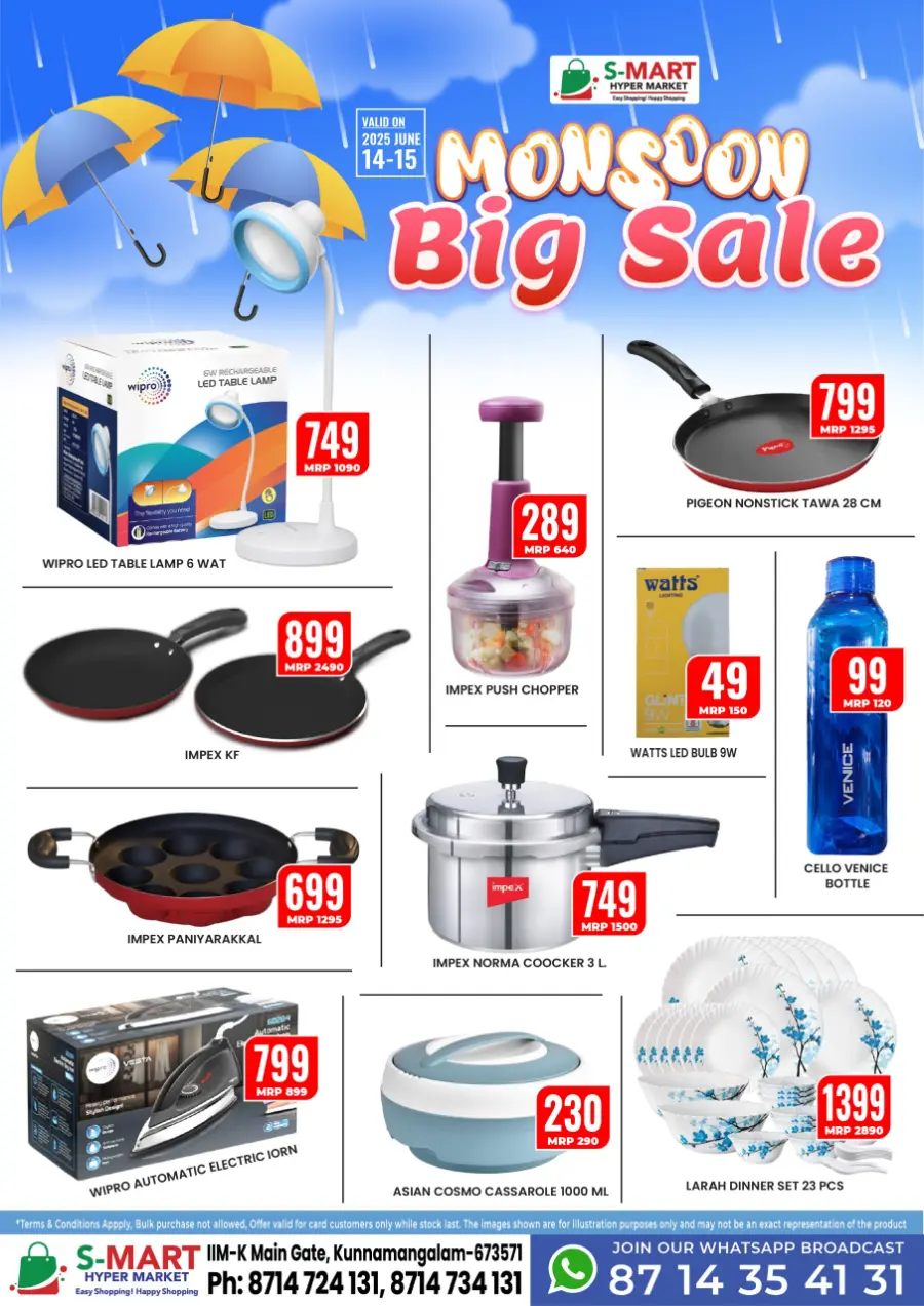 Mansoon Big Sale In S-Mart Hypermarket Calicut