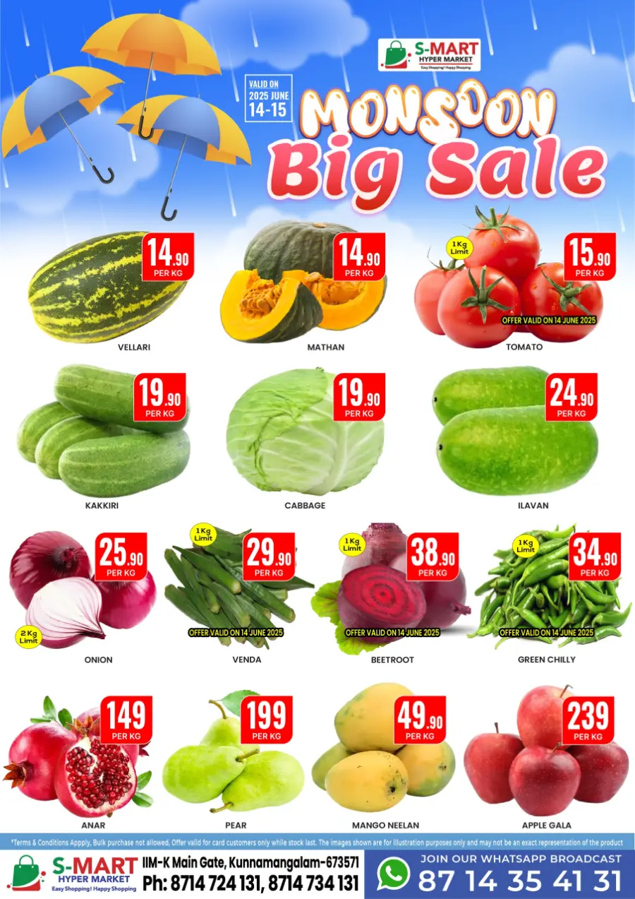 Mansoon Big Sale In S-Mart Hypermarket Calicut