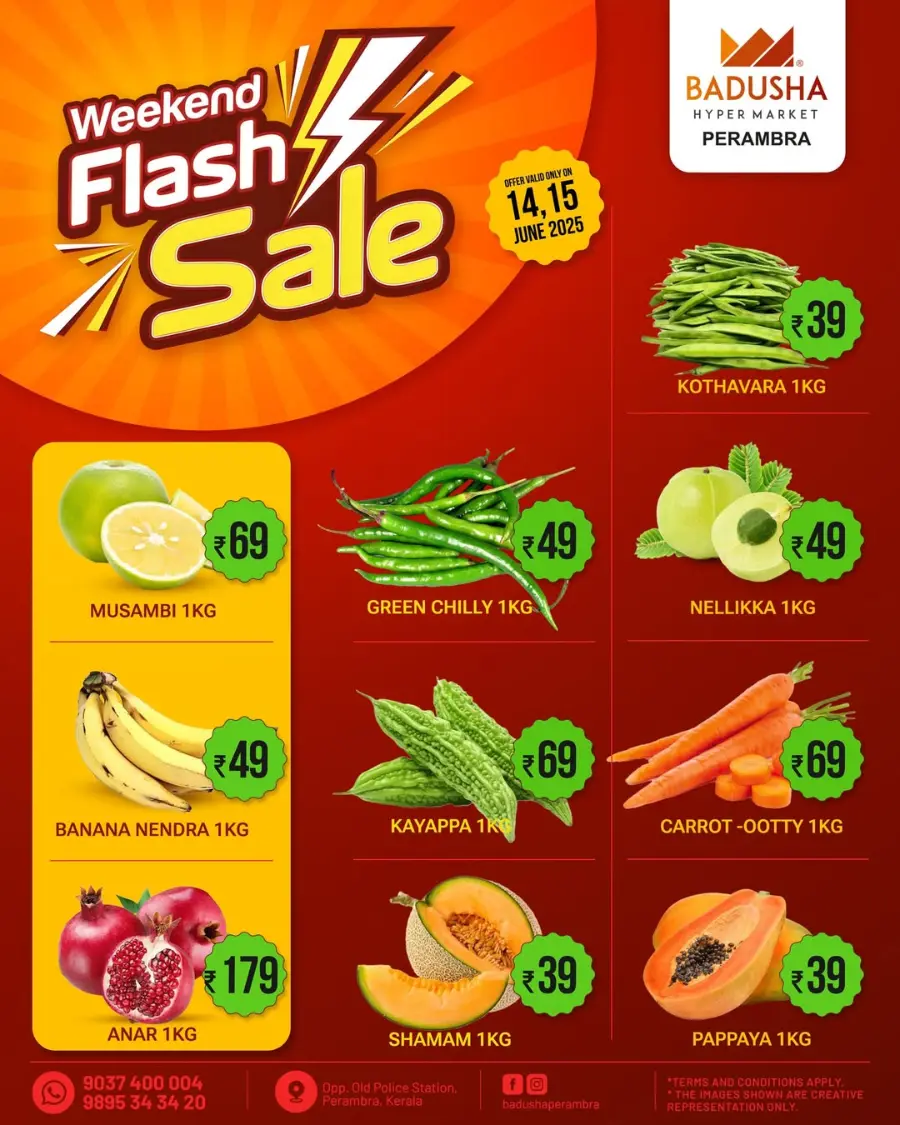 Weekend fresh deal In Badusha Hypermarket Calicut