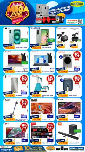 Connect Mega Sale – Up to 60% OFF Tech! In Lulu Hypermarket Trivandrum