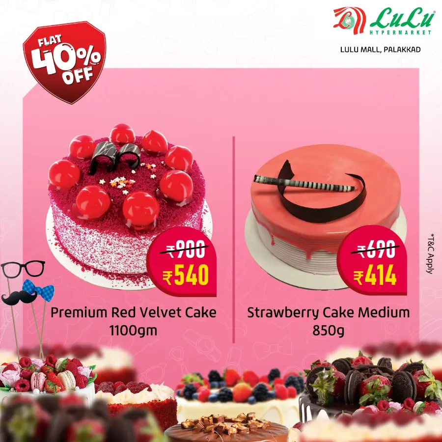 Celebrate Dad – 40% OFF Selected Cakes! In Lulu Hypermarket Palakkad
