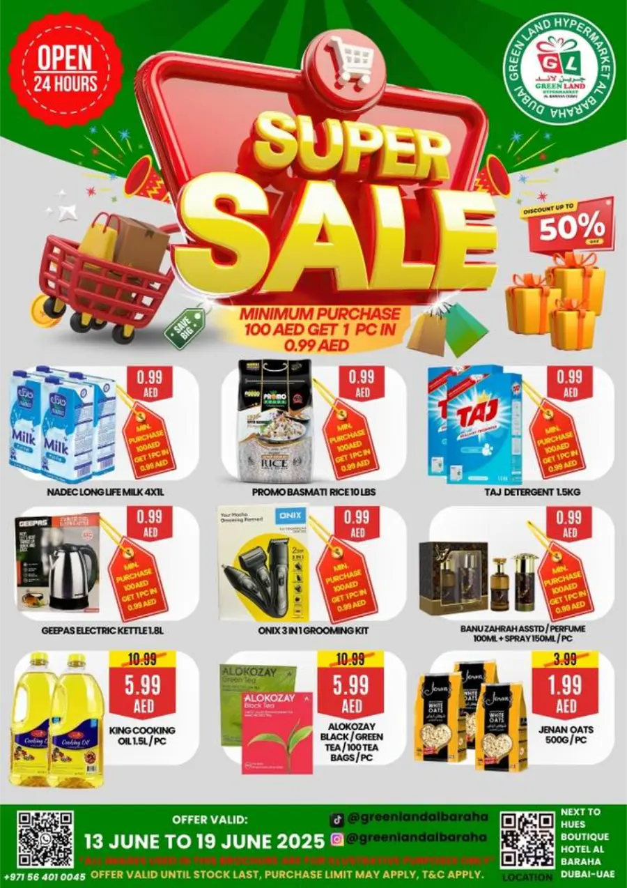 Super Sale Is ON – Enjoy Discounts Up to 50%! In Green Land Hypermarket Dubai