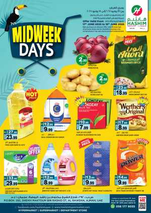 Midweek Deals In Hashim hypermarket Sharjah / Ajman